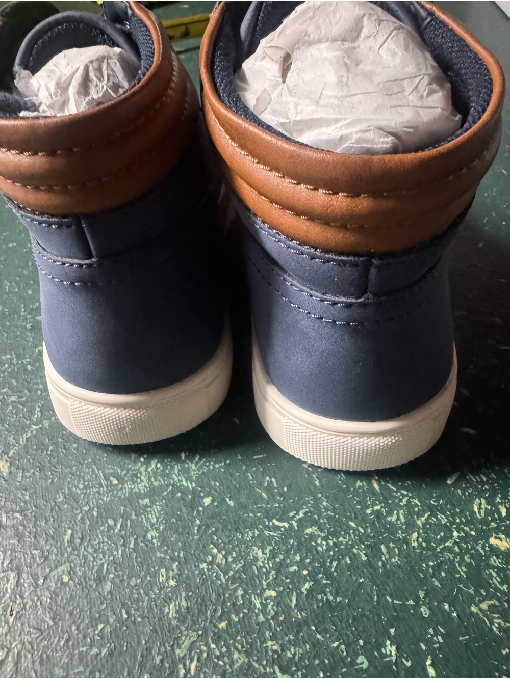 Boys Sonoma Navy Blue High Top Sneaker Boots - NEW - Size 1 - Picture 6 of 7